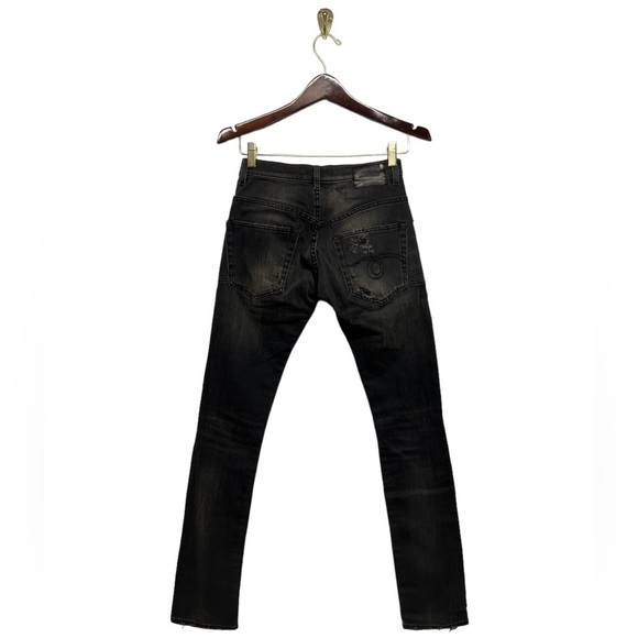 NWT R13 Skate Distressed Jeans Shredded Black 24 - Picture 8 of 13